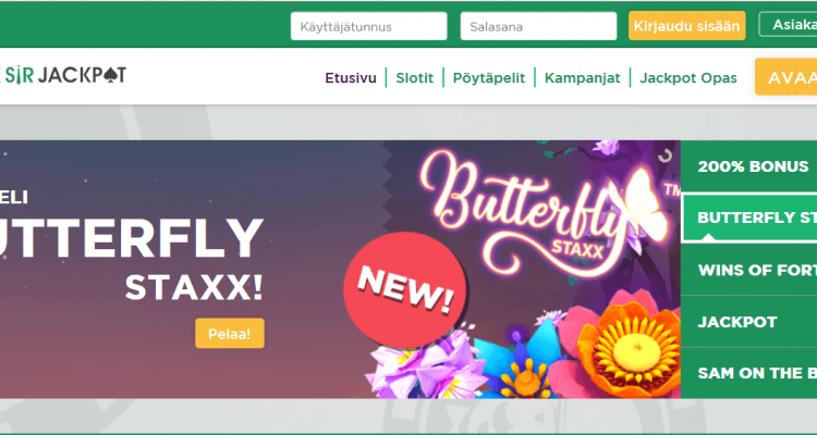Sir Jackpot Sir Jackpot Casino kokemukset + bonus