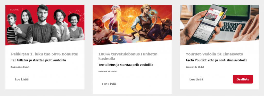 Funbet casinobonus sekä vedonlyöntibonus