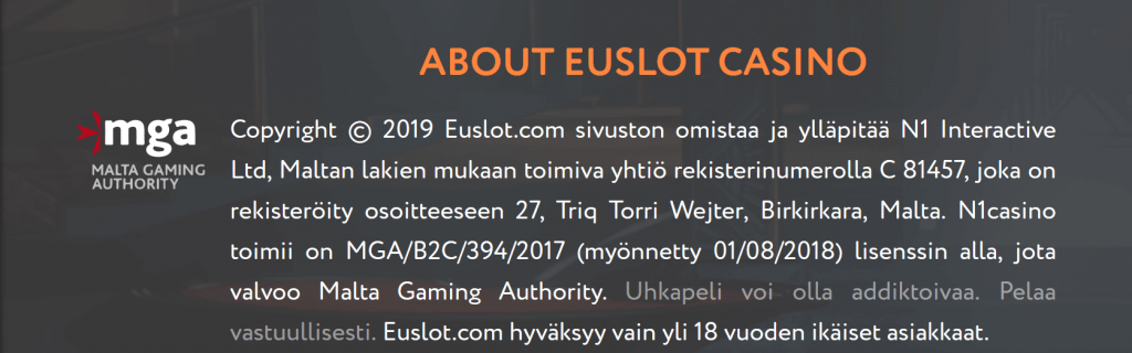 EUSlot casinon luotettavuus