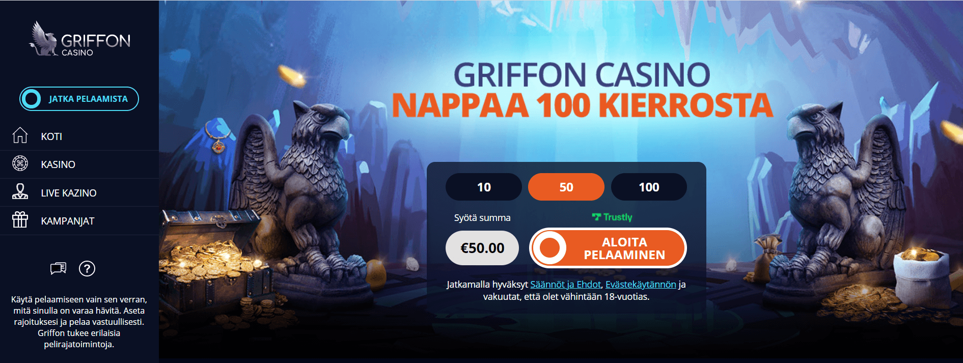 рабочее зеркало GRIFFON Casino 100 руб