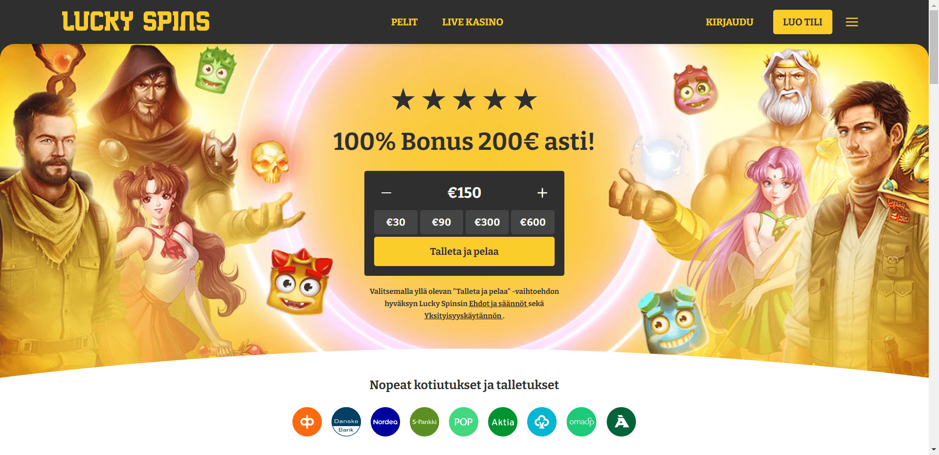 Lucky Spins Casino Kokemuksia 2024 Voitolla Com   Lucky Spins Kokemuksia 