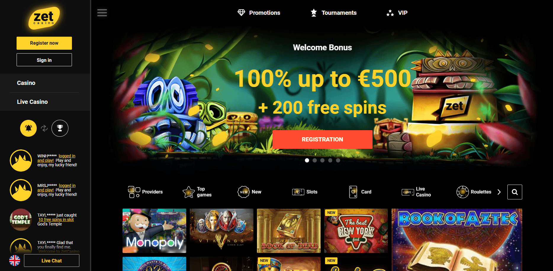 Zet Casino Kokemuksia & Bonus 100% / 500€ + 200ik